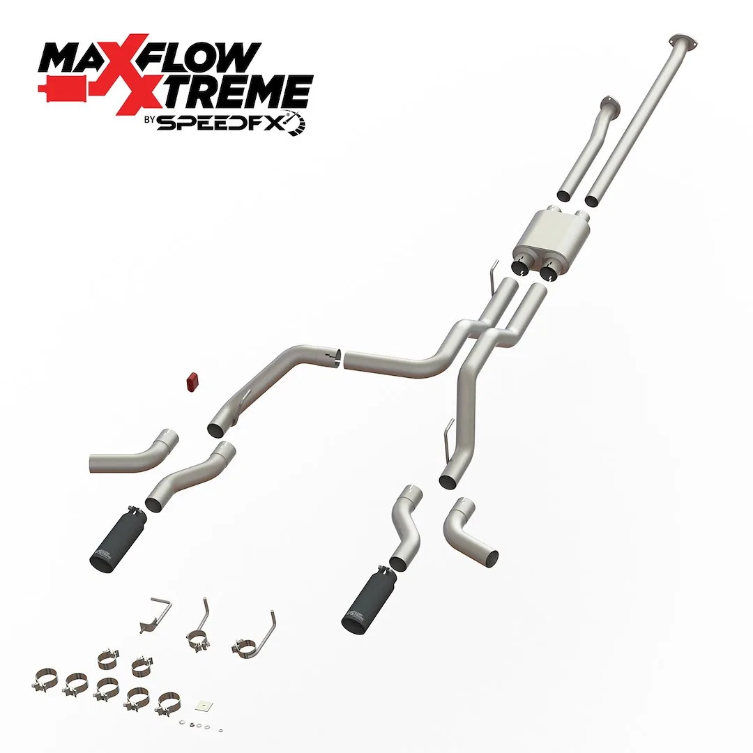 50800 – SPEEDFX Exhaust System Kit, 304 Stainless Steel With MaxFlow Xtreme Muffler 2-1/2 Inch Inlet Diameter 3 Inch ...